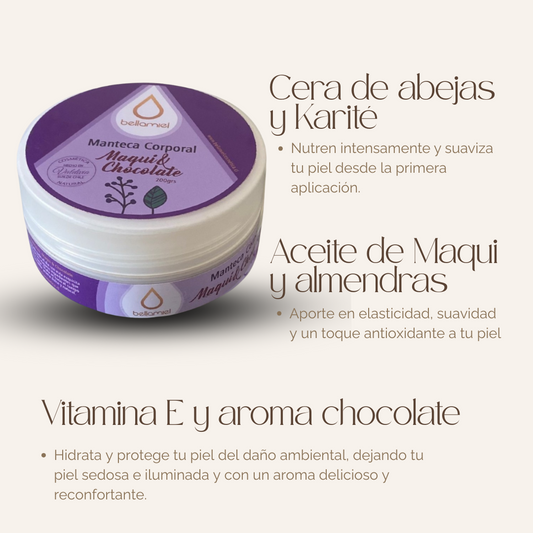 Manteca corporal Antiox Chocolate y Maqui 200g
