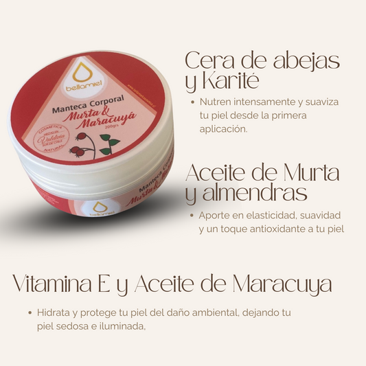 Manteca Corporal Dulce Murta y Maracuya 200g
