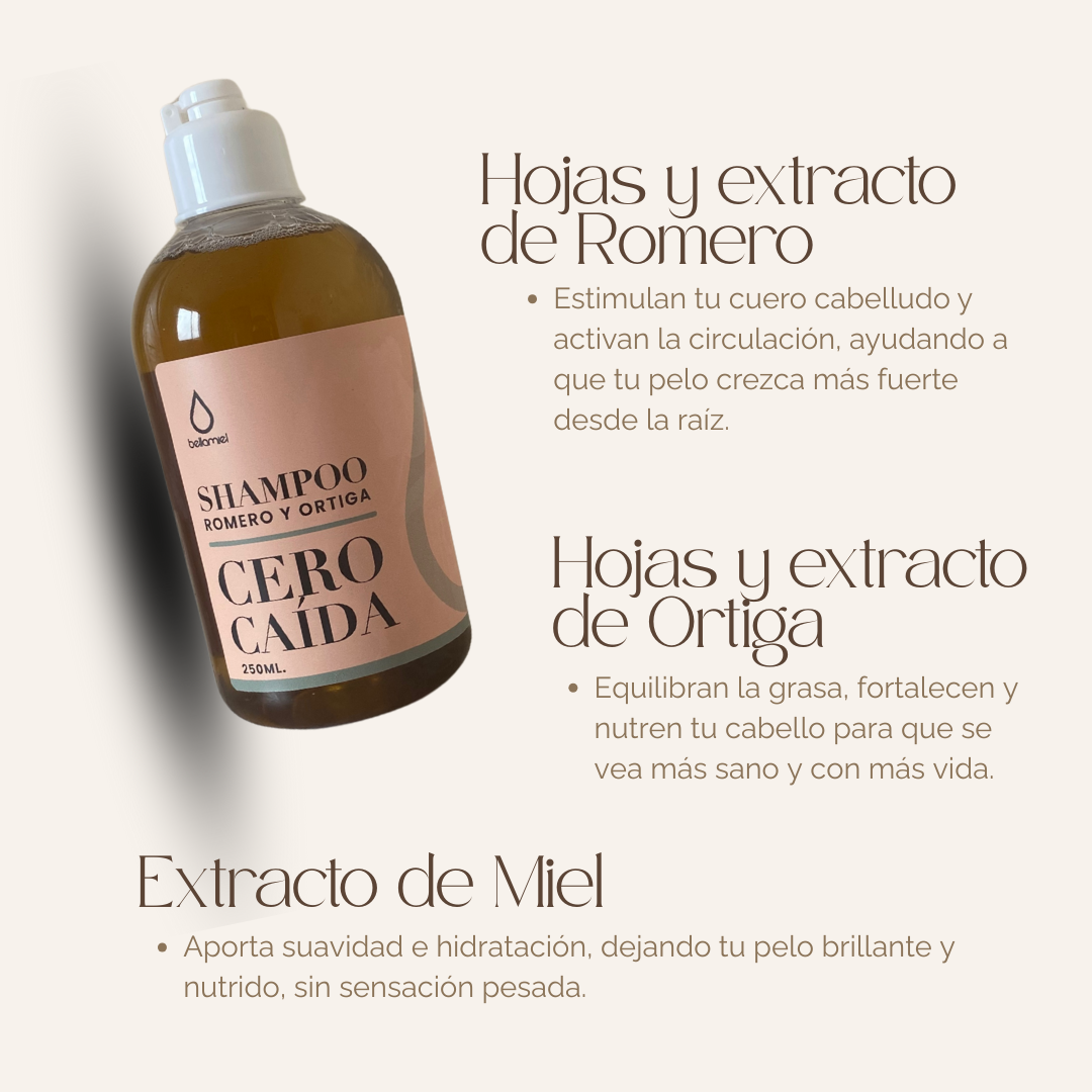 Shampoo 0 Caída Romero y Ortiga 250ml